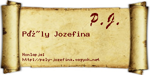 Pély Jozefina névjegykártya